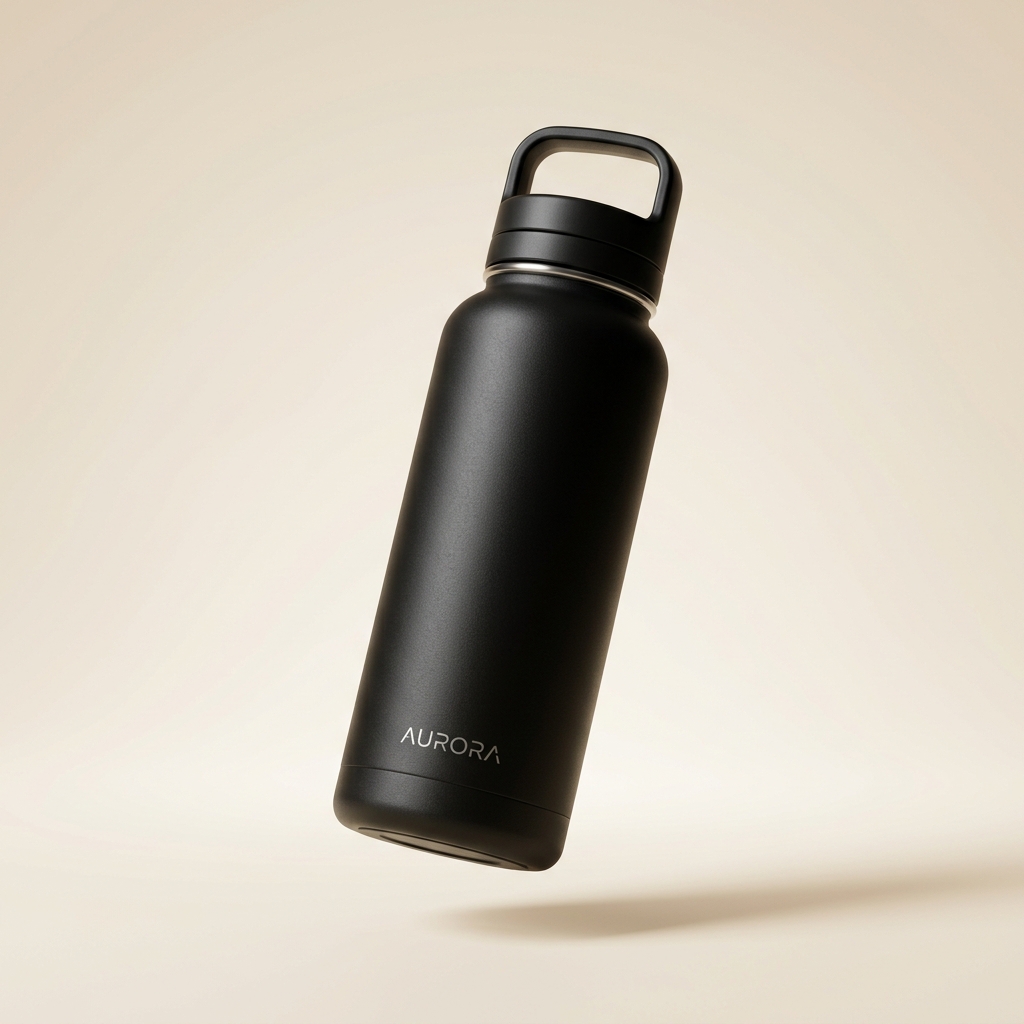 Matte Black Insulated Thermal Flask