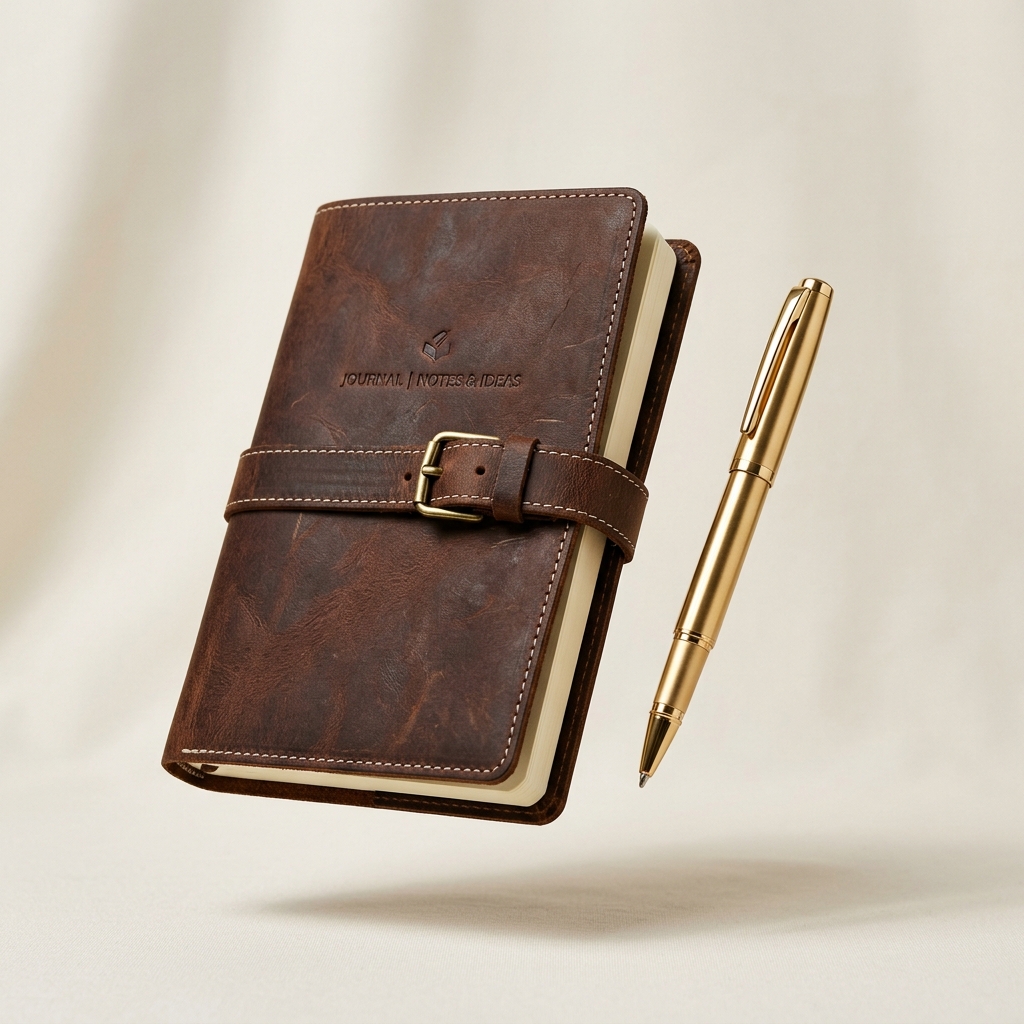 Luxury Leather Journal and Writing Pen